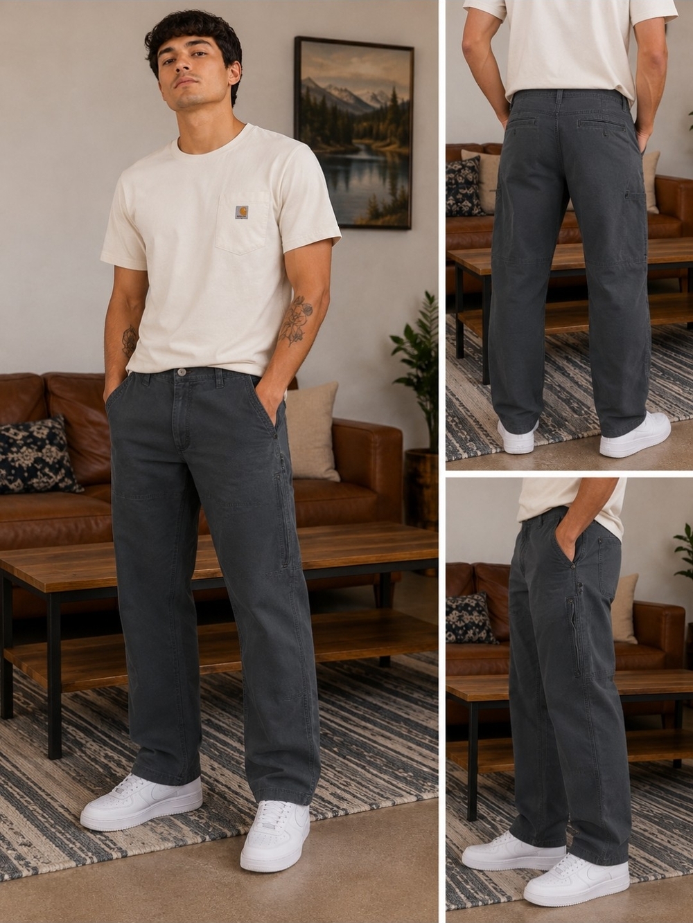 Wrangler Men’s Regular Fit Straight-Leg Utility Pant 30x32